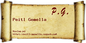 Peitl Gemella névjegykártya